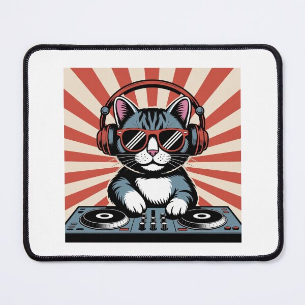 Item preview,   Funny Vintage DJ Cat Style Music Lover Retro Club Vibes designed and sold by ZACK ART.