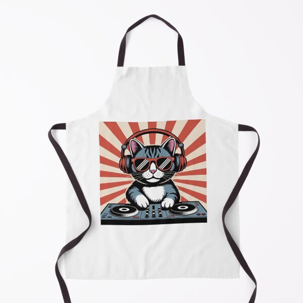Item preview, Funny Vintage DJ Cat Style Music Lover Retro Club Vibes designed and sold by ZACK ART.