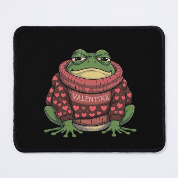 Item preview, Funny Frog Wearing Too Many Valentine Sweaters | Cute Anti-Valentine Frog designed and sold by ColorSplash123.