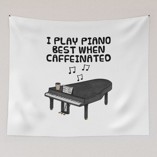 Item preview, I Play Piano Best When Caffeinated, Pianist Coffee Funny designed and sold by doodlerob.