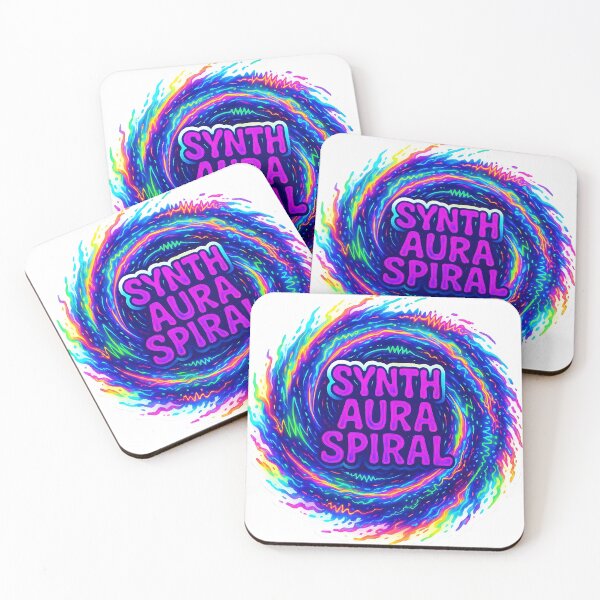 Item preview, Synth Aura Spiral – Psychedelic Synthwave Energy Art designed and sold by |TRSSHOP|.