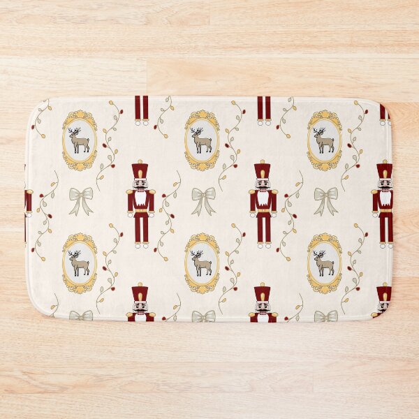 Item preview, Christmas Vintage Seamless Pattern with Nutcracker, Deer and Frames designed and sold by dreamseller88.