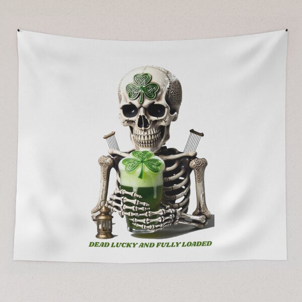 Item preview, Eternal Stout Skeleton Graphic Tee | Mischievous Death Positivity Irish Drinking Shirt | St. Patrick's Day Premium Skeleton Apparel designed and sold by YMLux.