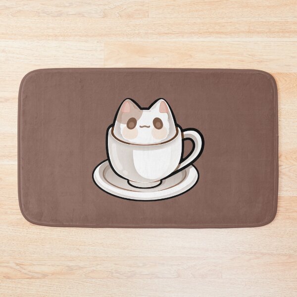 Item preview, Kawaii Catpuccino Cute Coffee Cat Art designed and sold by noodleeees-art.
