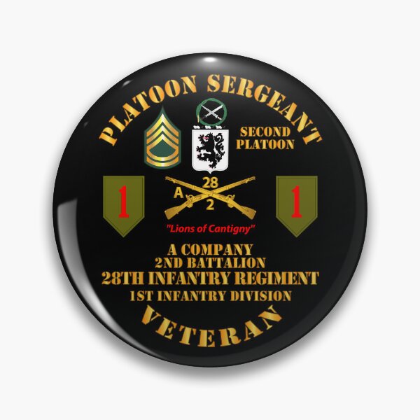 Item preview, Army - Second Plt - Plt Sgt - A Co - 2nd Bn - 3rd Bde - 1st ID - 28th Infantry designed and sold by Military Insignia Products.