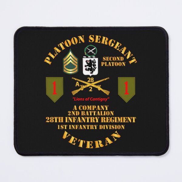 Item preview, Army - Second Plt - Plt Sgt - A Co - 2nd Bn - 3rd Bde - 1st ID - 28th Infantry designed and sold by Military Insignia Products.