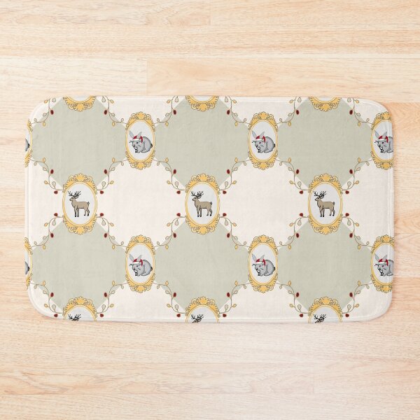 Item preview, Christmas Vintage Seamless Pattern with Deer and Frames designed and sold by dreamseller88.