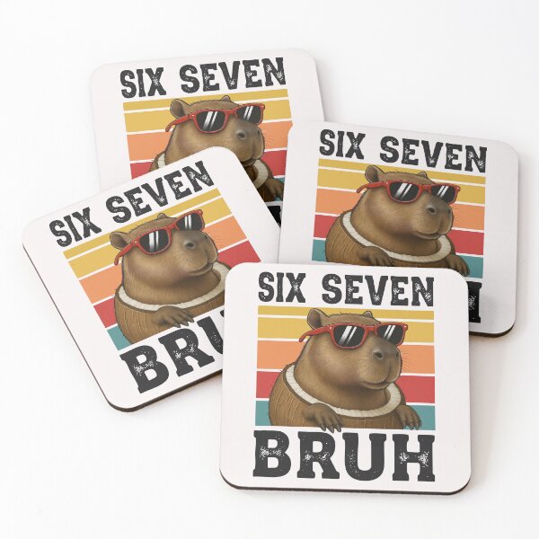 Item preview, Funny Six Seven Bruh Capybara Meme Graphic Gifts For Boys Kids designed and sold by ArmyAbodo.