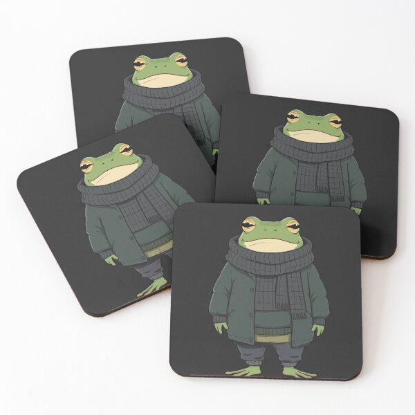 Item preview, Frog Wearing 5 Layers | Funny Cold Weather Frog Cartoon designed and sold by ColorSplash123.