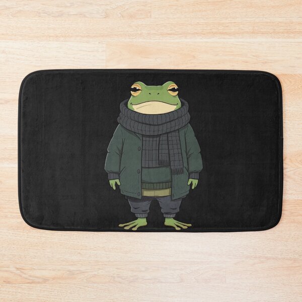 Item preview, Frog Wearing 5 Layers | Funny Cold Weather Frog Cartoon designed and sold by ColorSplash123.