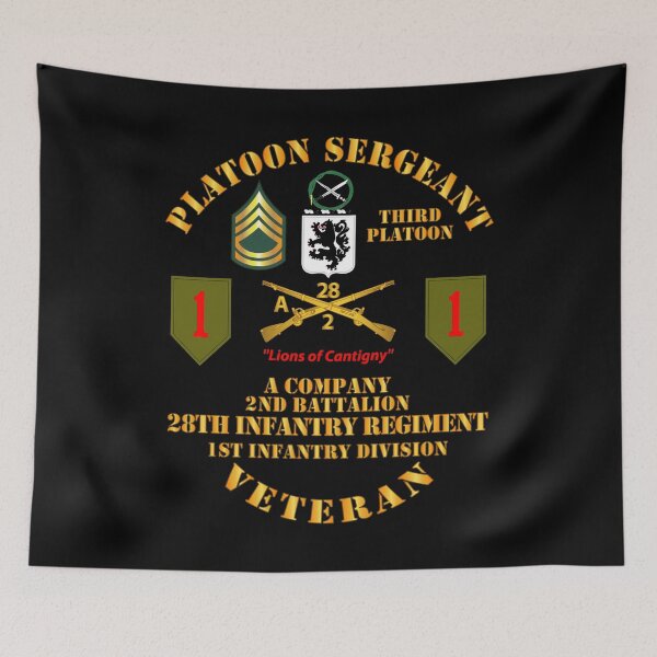 Item preview, Army - Third Plt - Plt Sgt - A Co - 2nd Bn - 3rd Bde - 1st ID - 28th Infantry designed and sold by Military Insignia Products.
