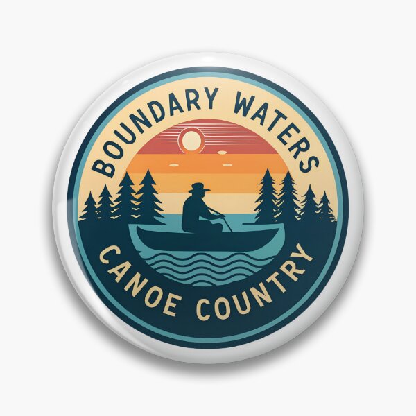 Item preview, Boundary Waters Canoe Badge – Sunrise BWCA Canoe Country Outdoor Art designed and sold by VividOrganica.