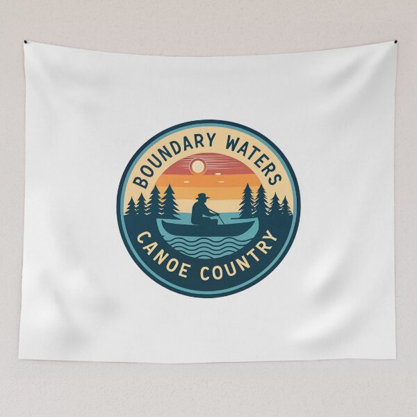 Item preview, Boundary Waters Canoe Badge – Sunrise BWCA Canoe Country Outdoor Art designed and sold by VividOrganica.