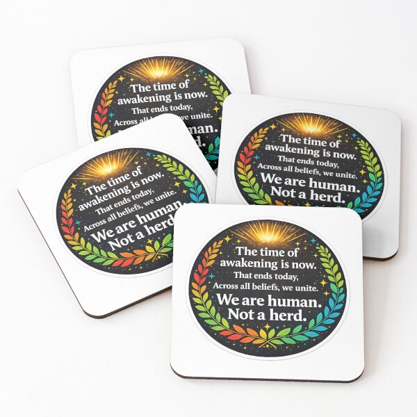 Item preview, We Are Human, Not a Herd – Awakening Unity Circular Sticker designed and sold by sami88art.
