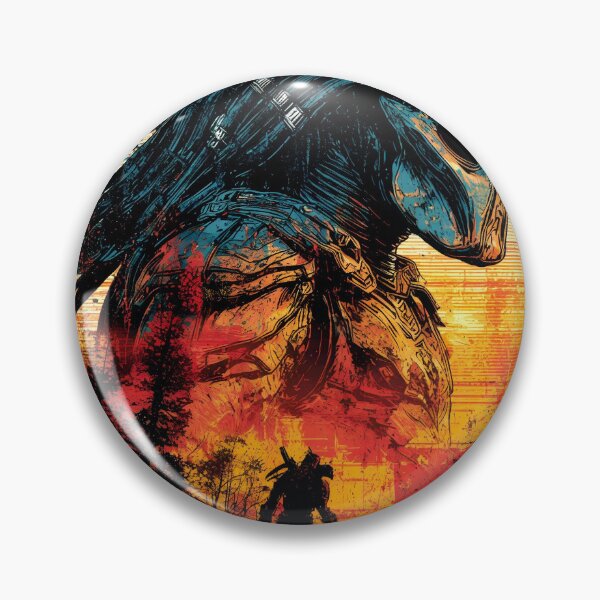 Item preview, Predator Yautja Hunter Alien Trophy Mask Mandibles Dreadlocks Plasma Caster Cloaking Device Jungle Hunter Sci-Fi Horror Fan Art Illustration Poster T-Shirt Sticker Print Gift designed and sold by Senpaiwaves.