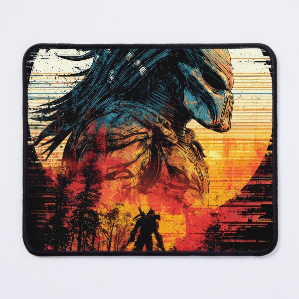 Item preview, Predator Yautja Hunter Alien Trophy Mask Mandibles Dreadlocks Plasma Caster Cloaking Device Jungle Hunter Sci-Fi Horror Fan Art Illustration Poster T-Shirt Sticker Print Gift designed and sold by Senpaiwaves.