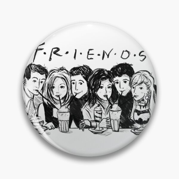 Item preview, Friends Cast Milkshake Sketch Group Art designed and sold by EllsLittleStore.