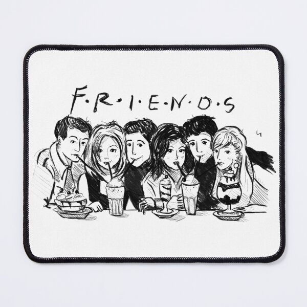 Item preview, Friends Cast Milkshake Sketch Group Art designed and sold by EllsLittleStore.
