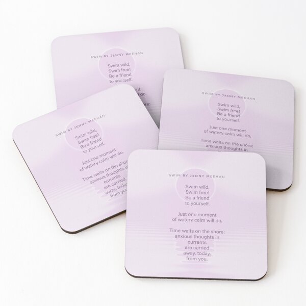 Item preview, Wild Swim Poem by Jenny Meehan with moon purple designed and sold by Jenny Meehan Art Prints and Patterns  .