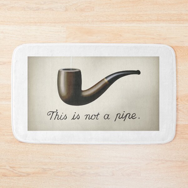 Item preview, The Treachery of Images (1929) – René Magritte | Ceci n’est pas une pipe Surrealist Painting designed and sold by Art Outlaws.