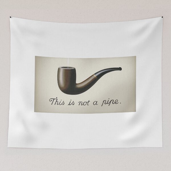 Item preview, The Treachery of Images (1929) – René Magritte | Ceci n’est pas une pipe Surrealist Painting designed and sold by Art Outlaws.