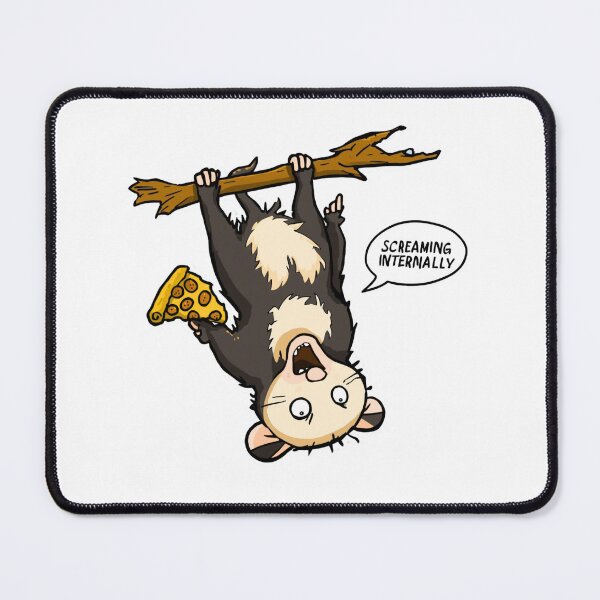 Item preview, Screaming Internally Opossum - Funny Chaotic Pizza Meme t-shirt designed and sold by Ashley critters.