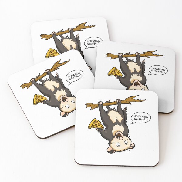 Item preview, Screaming Internally Opossum - Funny Chaotic Pizza Meme t-shirt designed and sold by Ashley critters.