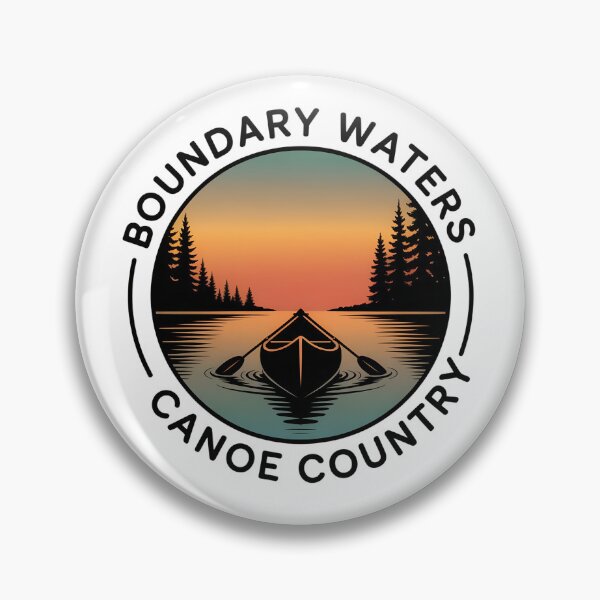 Item preview, Boundary Waters Canoe Illustration – BWCA Sunrise Badge for Outdoor Lovers designed and sold by VividOrganica.