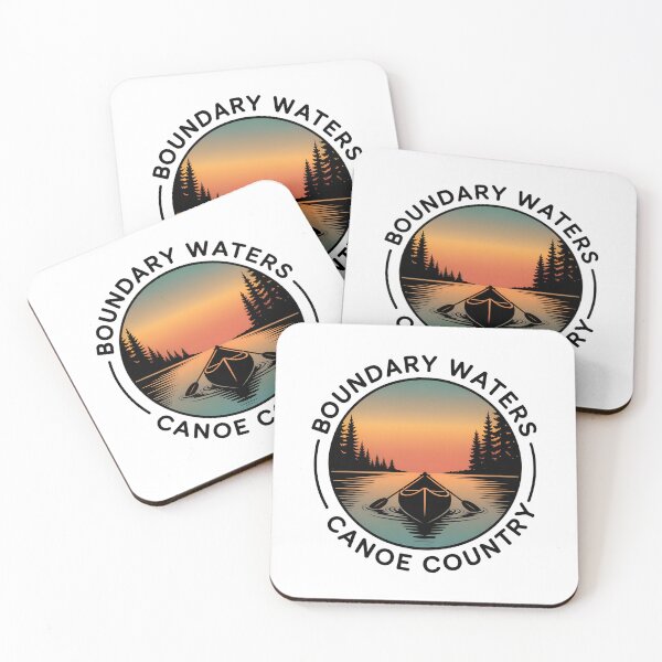 Item preview, Boundary Waters Canoe Illustration – BWCA Sunrise Badge for Outdoor Lovers designed and sold by VividOrganica.