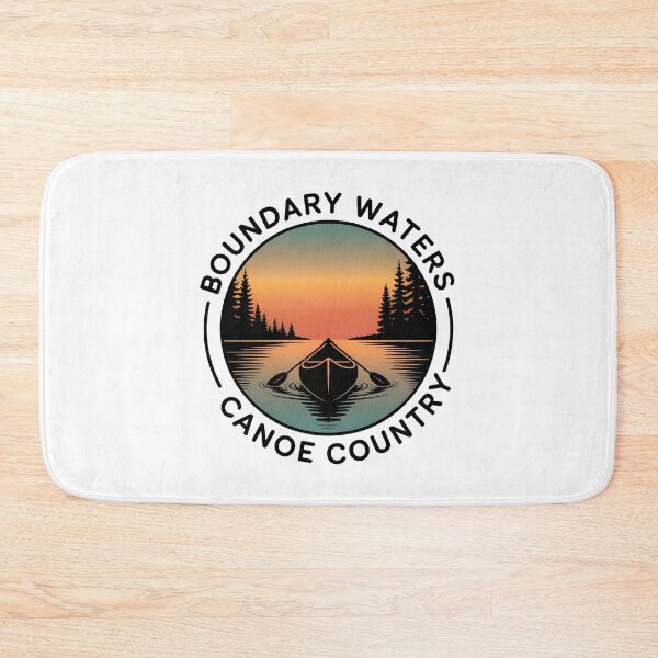 Item preview, Boundary Waters Canoe Illustration – BWCA Sunrise Badge for Outdoor Lovers designed and sold by VividOrganica.