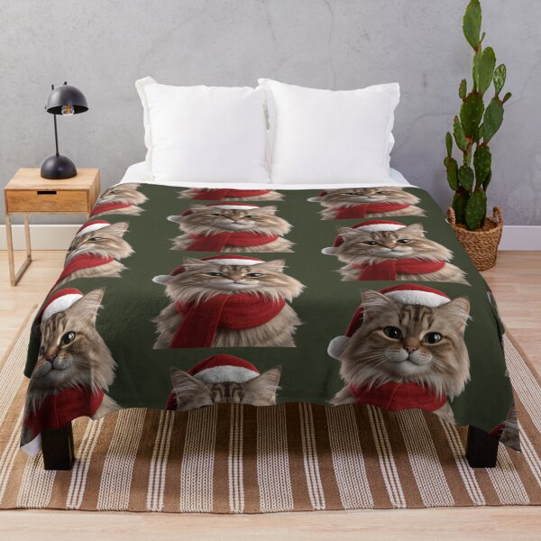 Item preview, Christmas Cat Art – Rugdoll Veloria | Pet Cat in Festive Winter Style designed and sold by ArtivaNest.