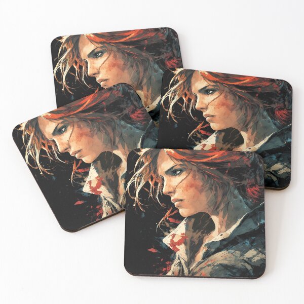 Item preview, Triss Merigold Witcher Netflix Sorceress Red Hair Mage Geralt Love Interest Witcher 3 Wild Hunt CD Projekt Red Fan Art Portrait Poster T-Shirt Sticker Gift designed and sold by Senpaiwaves.