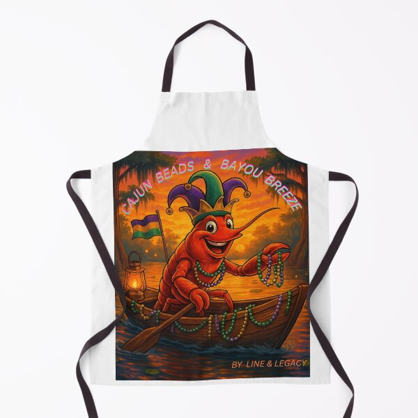 Artikelvorschau, Cajun-Perlen & Bayou-Brise – Mardi-Gras-Krebsfisch-Bayou-Sonnenuntergangsdesign entworfen und verkauft von lineandlegacy.