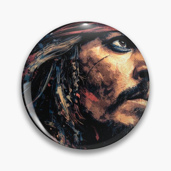 Item preview, Captain Jack Sparrow Pirates of the Caribbean Johnny Depp Black Pearl Compass Rum Kohl Eyes Dreadlocks Tricorn Hat Savvy Pirate Fan Art Portrait Poster T-Shirt Sticker Gift designed and sold by Senpaiwaves.