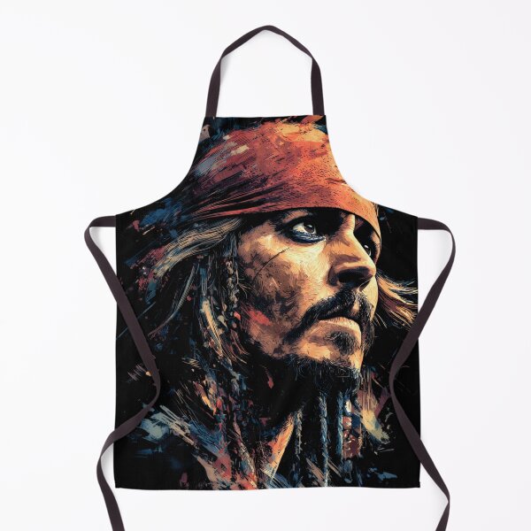 Item preview, Captain Jack Sparrow Pirates of the Caribbean Johnny Depp Black Pearl Compass Rum Kohl Eyes Dreadlocks Tricorn Hat Savvy Pirate Fan Art Portrait Poster T-Shirt Sticker Gift designed and sold by Senpaiwaves.