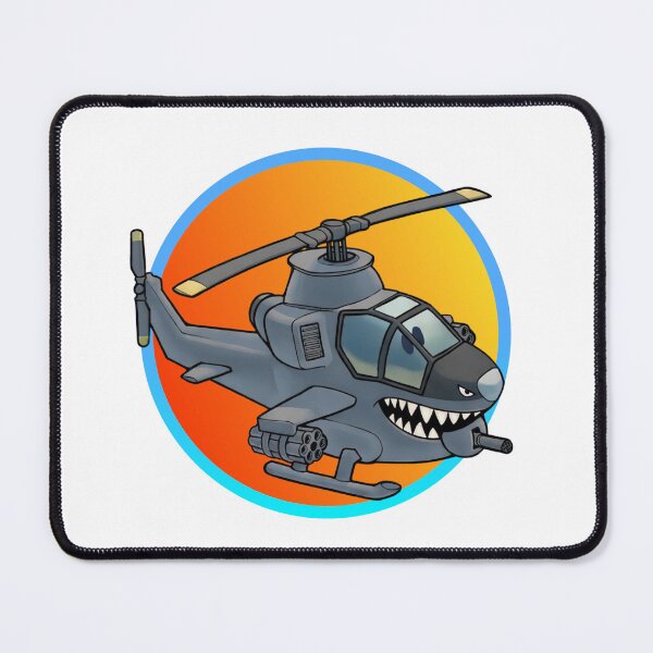 Item preview, Cartoon Attack Helicopter Anime Illustration designed and sold by Combat Skies.