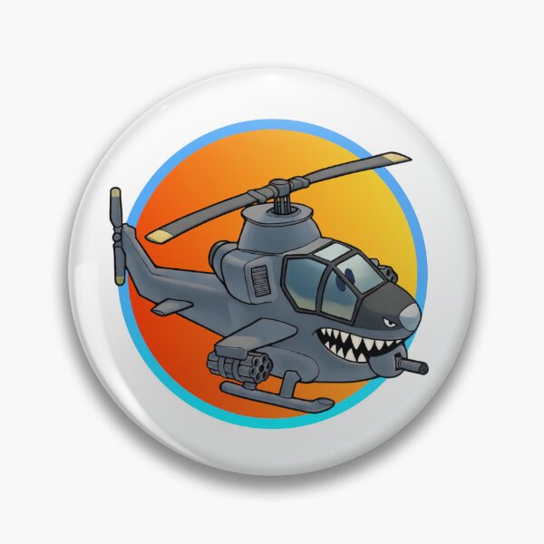 Item preview, Cartoon Attack Helicopter Anime Illustration designed and sold by Combat Skies.