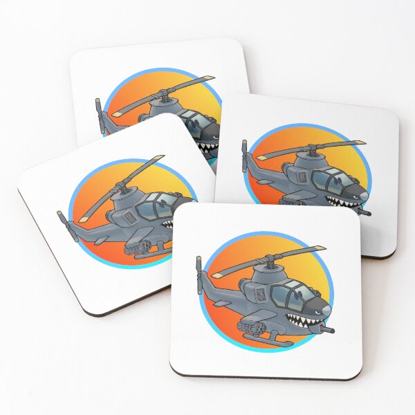 Item preview, Cartoon Attack Helicopter Anime Illustration designed and sold by Combat Skies.