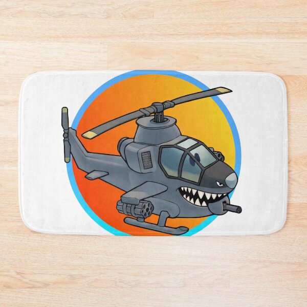 Item preview, Cartoon Attack Helicopter Anime Illustration designed and sold by Combat Skies.