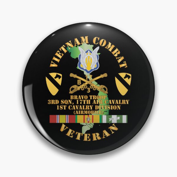 Item preview, Army - Vietnam Combat Cavalry Vet w Bravo - 3rd Sqn 17th Air Cav - 1st Cav Div SSI designed and sold by Military Insignia Products.