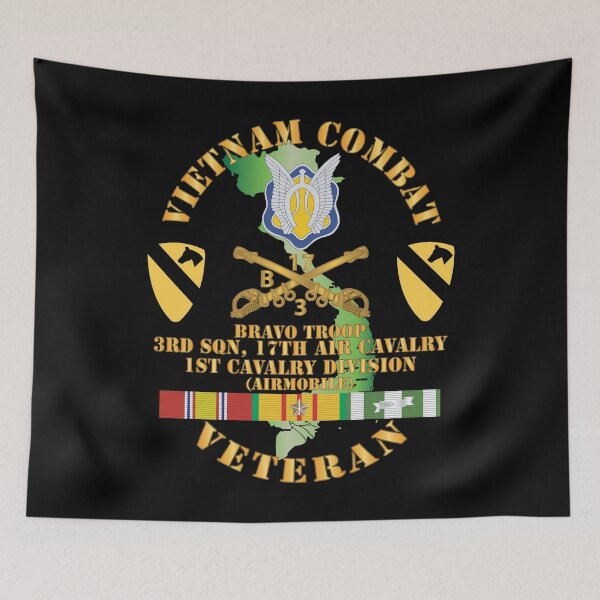 Item preview, Army - Vietnam Combat Cavalry Vet w Bravo - 3rd Sqn 17th Air Cav - 1st Cav Div SSI designed and sold by Military Insignia Products.