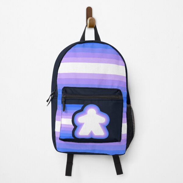 Item preview, Blue Purple Retro Lines Meeple Racing Stripes designed and sold by TackyTime.