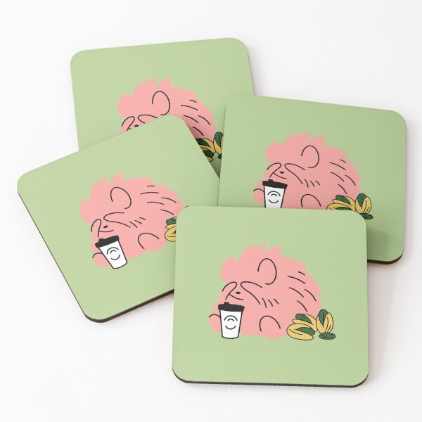 Item preview, shy hedgehog coffee designed and sold by delicate-pov.