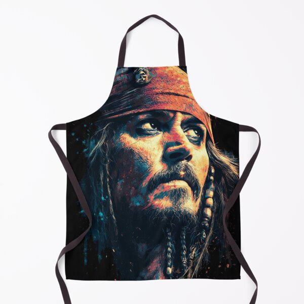 Item preview, Captain Jack Sparrow Pirates of the Caribbean Johnny Depp Black Pearl Compass Rum Kohl Eyes Dreadlocks Tricorn Hat Savvy Pirate Fan Art Portrait Poster T-Shirt Sticker Gift designed and sold by Senpaiwaves.