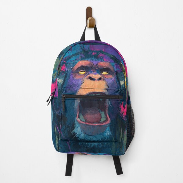 Item preview, Dj Monkey Thinker Angry Baboon With Headphones Art designed and sold by GrinGalore.