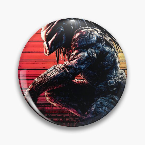 Item preview, Predator Yautja Hunter Alien Trophy Mask Mandibles Dreadlocks Plasma Caster Cloaking Device Jungle Hunter Sci-Fi Horror Fan Art Illustration Poster T-Shirt Sticker Print Gift designed and sold by Senpaiwaves.