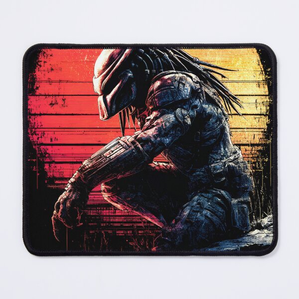 Item preview, Predator Yautja Hunter Alien Trophy Mask Mandibles Dreadlocks Plasma Caster Cloaking Device Jungle Hunter Sci-Fi Horror Fan Art Illustration Poster T-Shirt Sticker Print Gift designed and sold by Senpaiwaves.