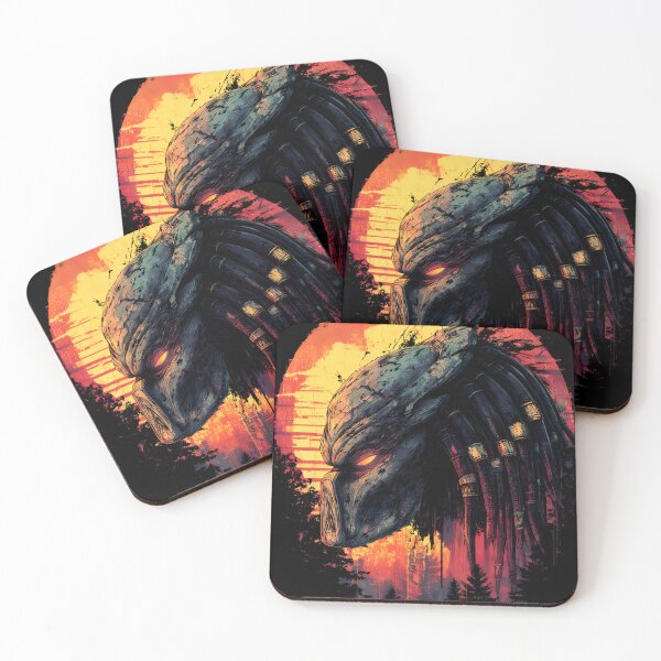 Item preview, Predator Yautja Hunter Alien Trophy Mask Mandibles Dreadlocks Plasma Caster Cloaking Device Jungle Hunter Sci-Fi Horror Fan Art Illustration Poster T-Shirt Sticker Print Gift designed and sold by Senpaiwaves.