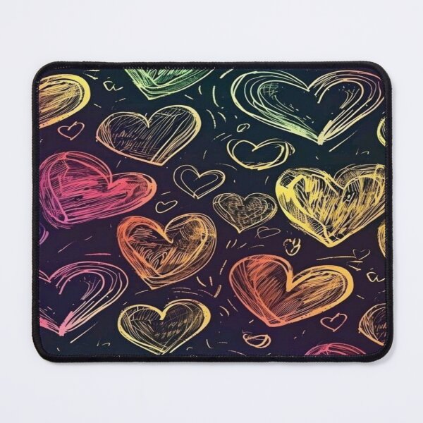 Item preview, Beautiful Vibrant sketched heart background artwork designed and sold by NivyasArtistry.