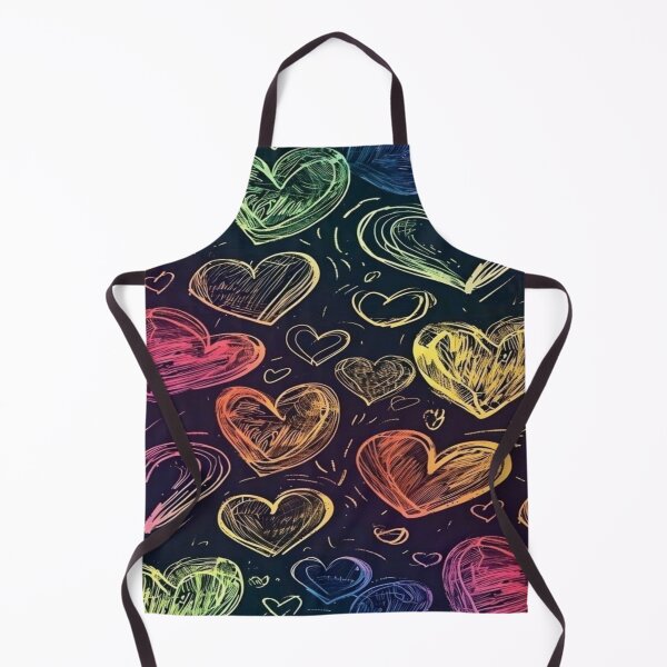 Item preview, Beautiful Vibrant sketched heart background artwork  designed and sold by NivyasArtistry.